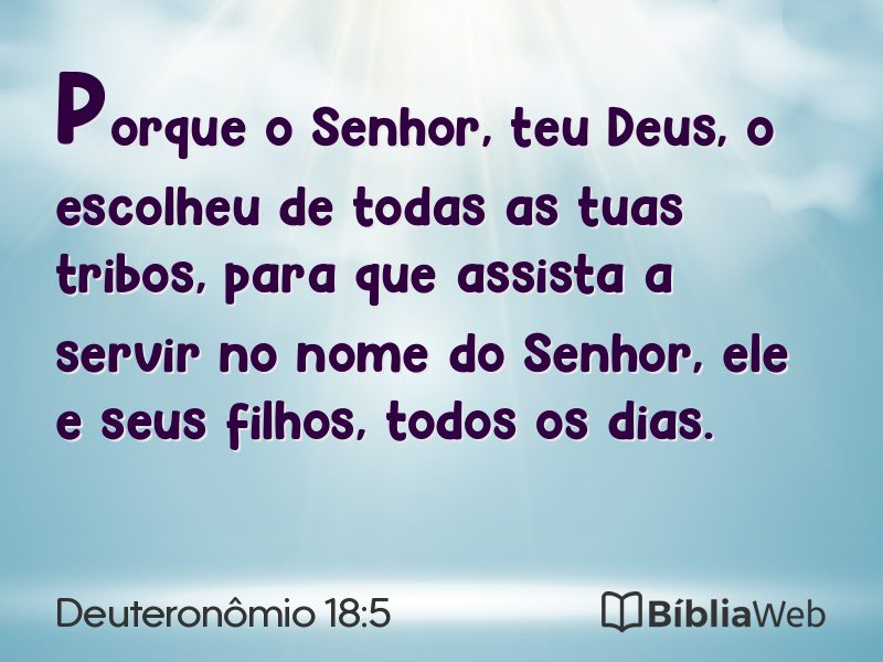 Deuteronômio 18:5 em imagem para compartilhar
