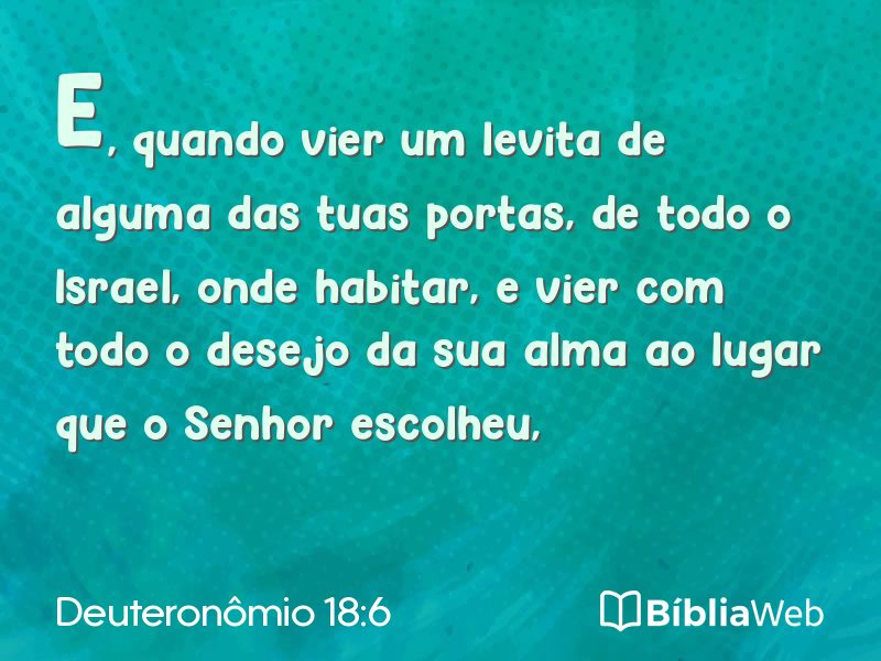 Deuteronômio 18:6 em imagem para compartilhar