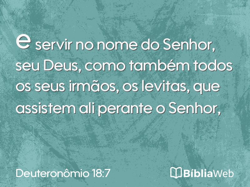 Deuteronômio 18:7 em imagem para compartilhar
