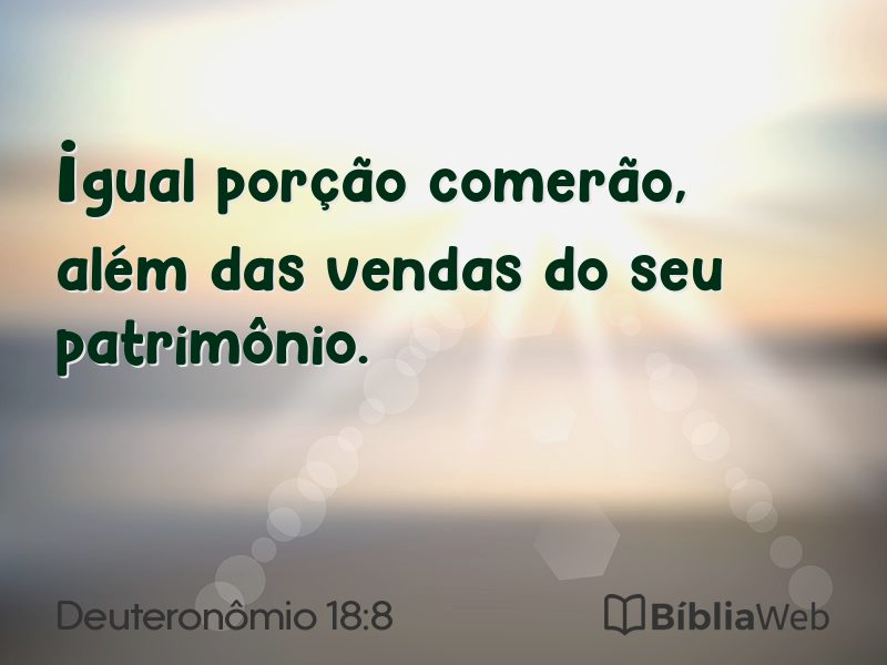 Deuteronômio 18:8 em imagem para compartilhar