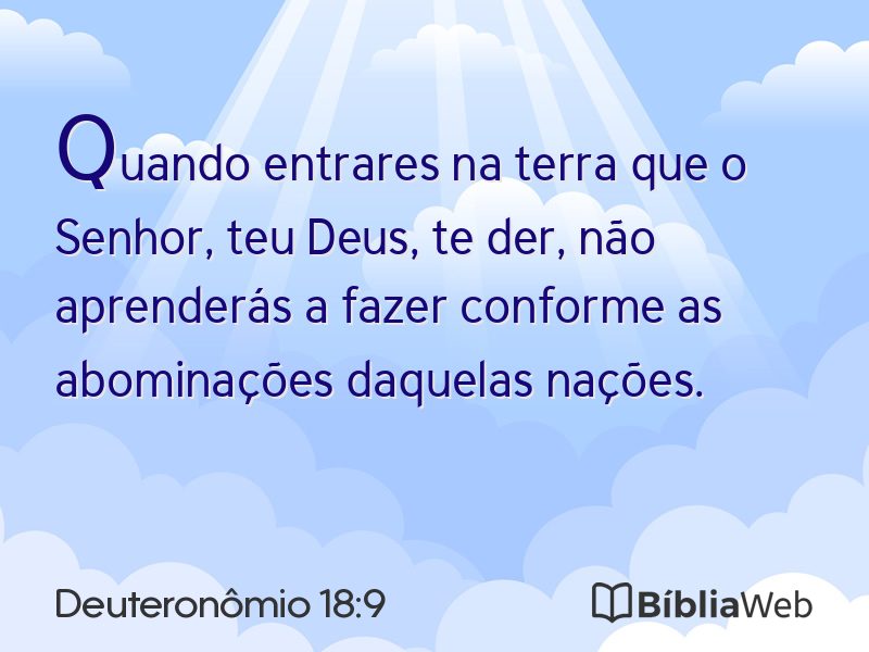 Deuteronômio 18:9 em imagem para compartilhar