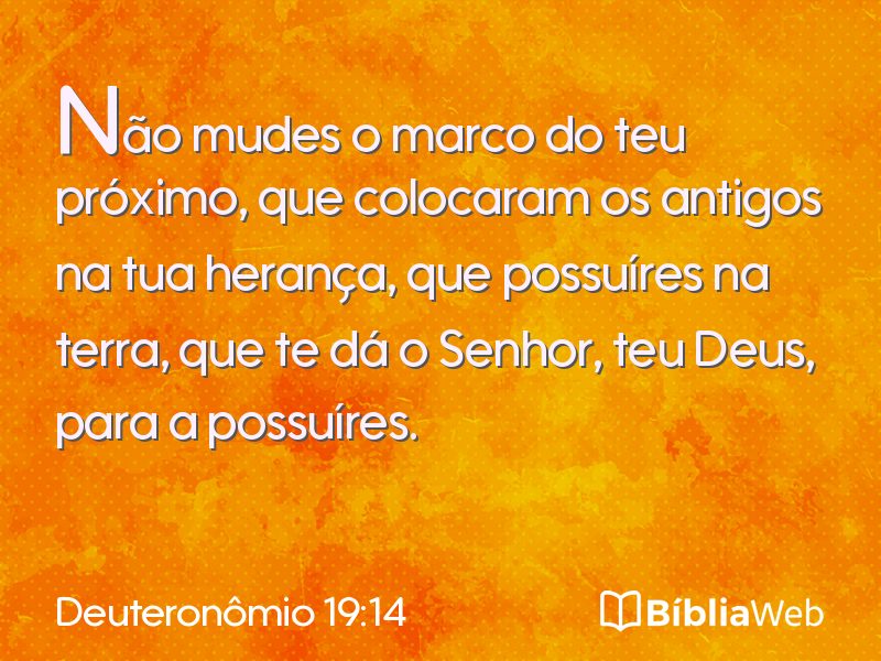 Deuteronômio 19:14 em imagem para compartilhar