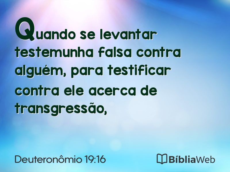 Deuteronômio 19:16 em imagem para compartilhar