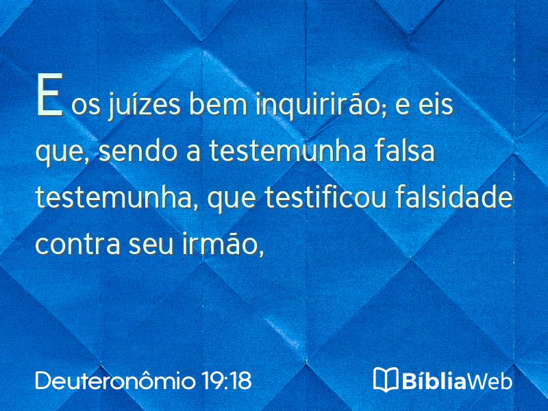 Deuteronômio 19:18 em imagem para compartilhar