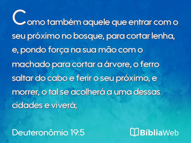 Deuteronômio 19:5 em imagem para compartilhar