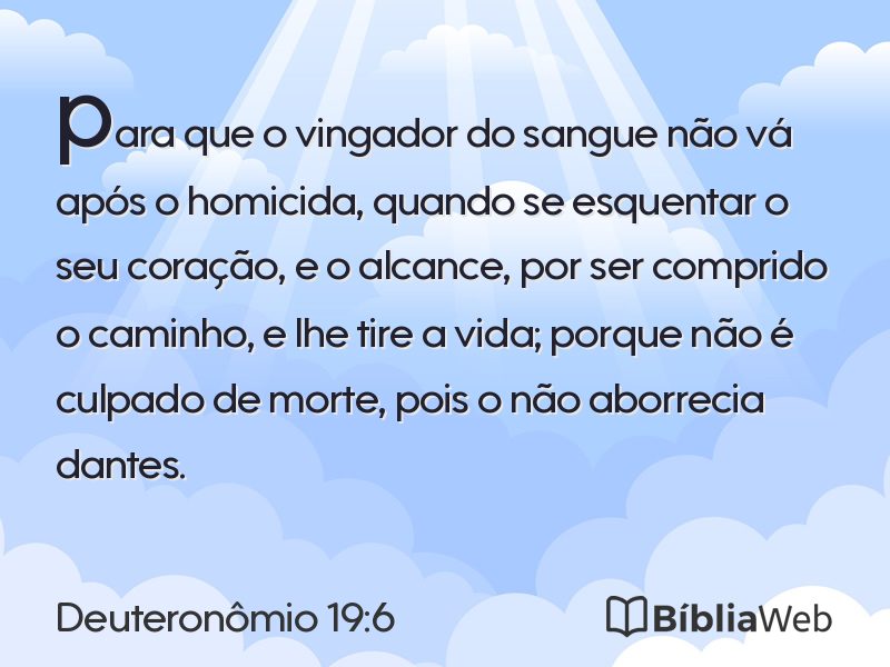 Deuteronômio 19:6 em imagem para compartilhar