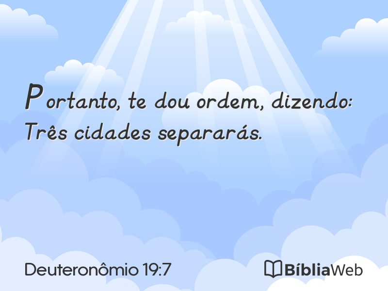 Deuteronômio 19:7 em imagem para compartilhar