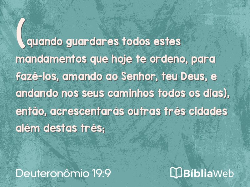 Deuteronômio 19:9 em imagem para compartilhar