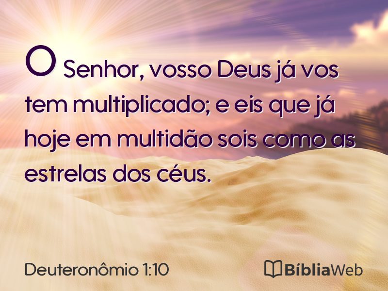 Deuteronômio 1:10 em imagem para compartilhar