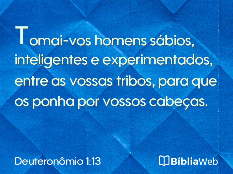 Deuteronômio 1:13 em imagem para compartilhar