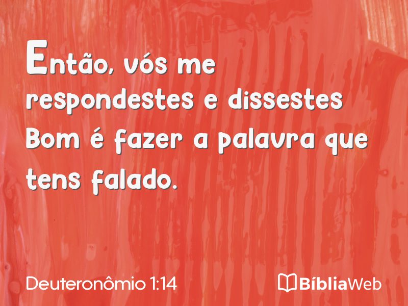 Deuteronômio 1:14 em imagem para compartilhar