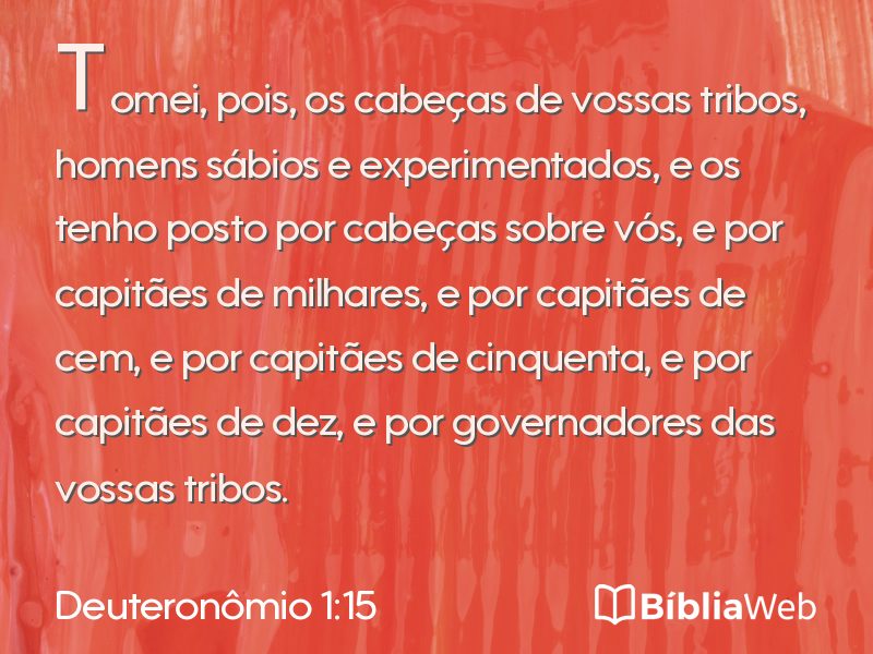 Deuteronômio 1:15 em imagem para compartilhar