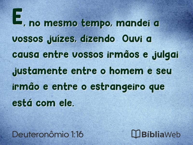 Deuteronômio 1:16 em imagem para compartilhar