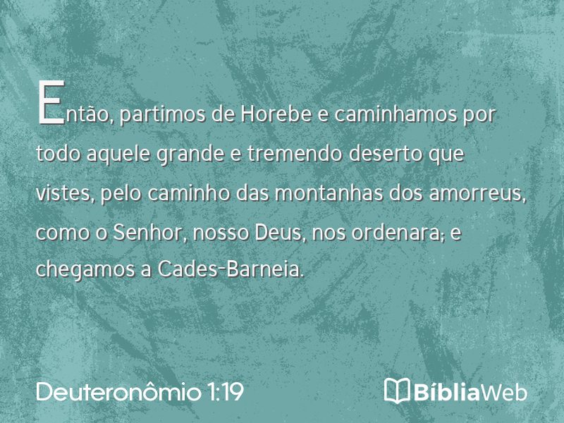 Deuteronômio 1:19 em imagem para compartilhar