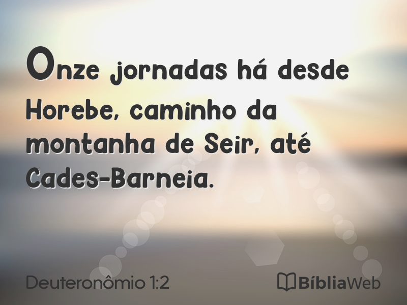 Deuteronômio 1:2 em imagem para compartilhar