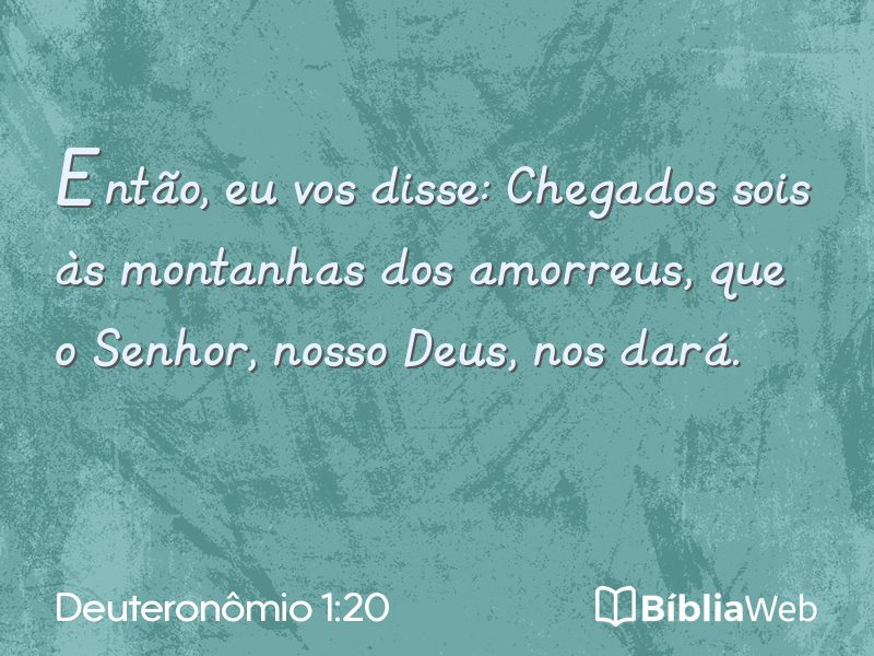 Deuteronômio 1:20 em imagem para compartilhar
