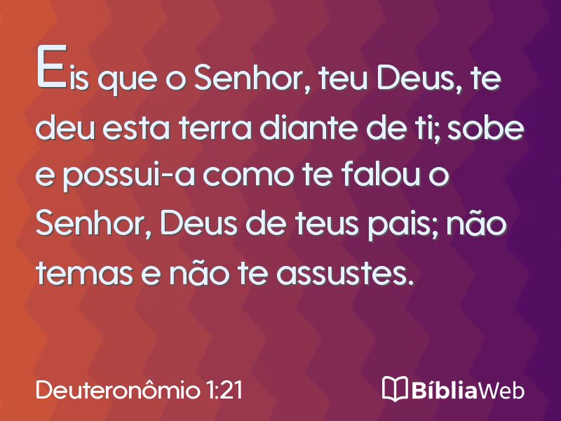 Deuteronômio 1:21 em imagem para compartilhar
