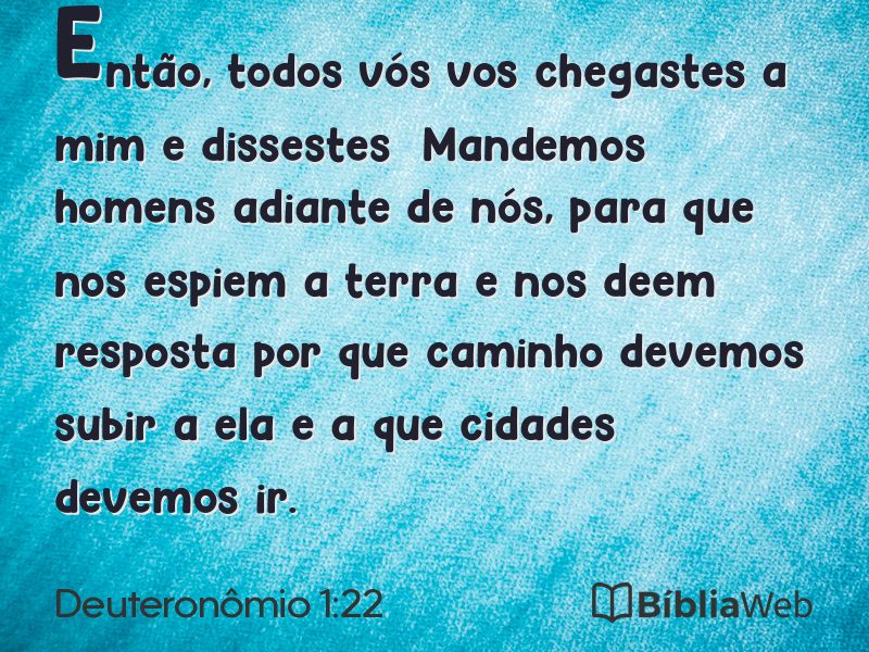 Deuteronômio 1:22 em imagem para compartilhar