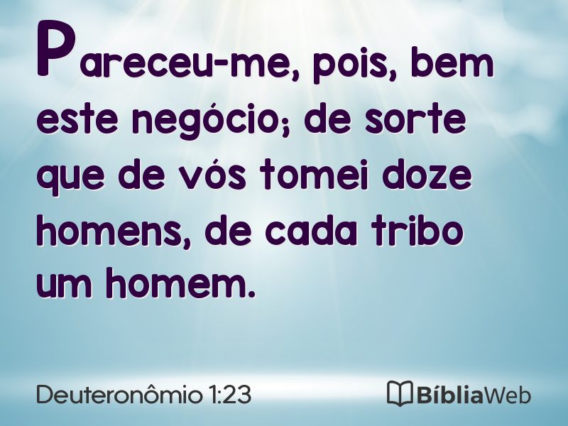 Deuteronômio 1:23 em imagem para compartilhar