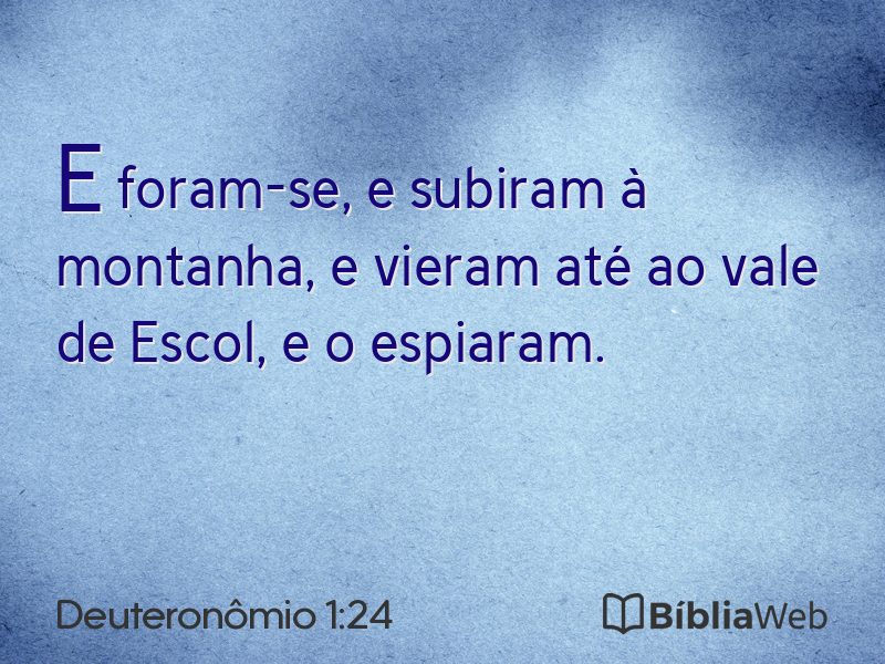 Deuteronômio 1:24 em imagem para compartilhar