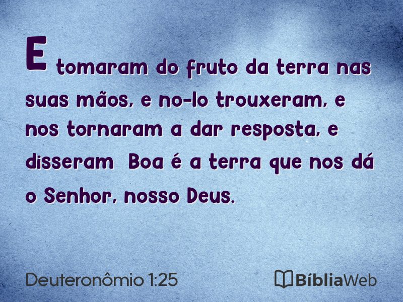 Deuteronômio 1:25 em imagem para compartilhar