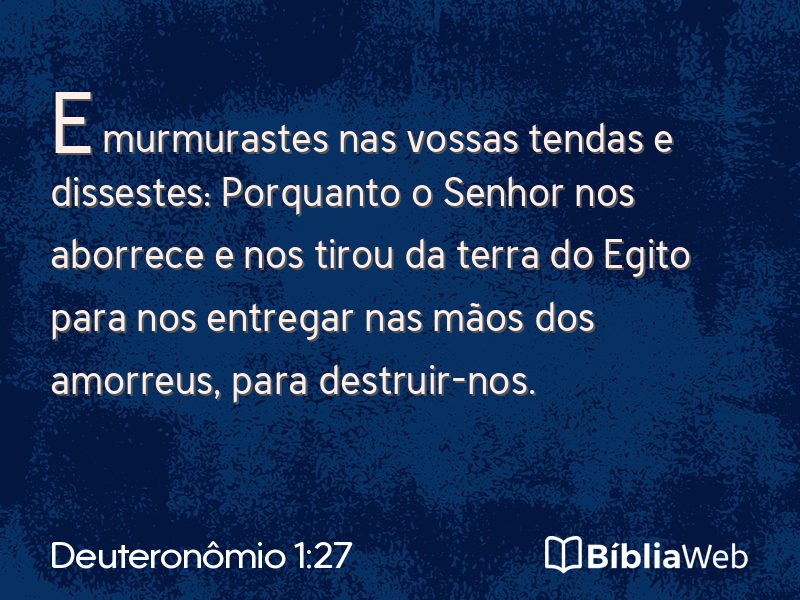 Deuteronômio 1:27 em imagem para compartilhar