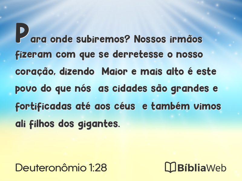 Deuteronômio 1:28 em imagem para compartilhar
