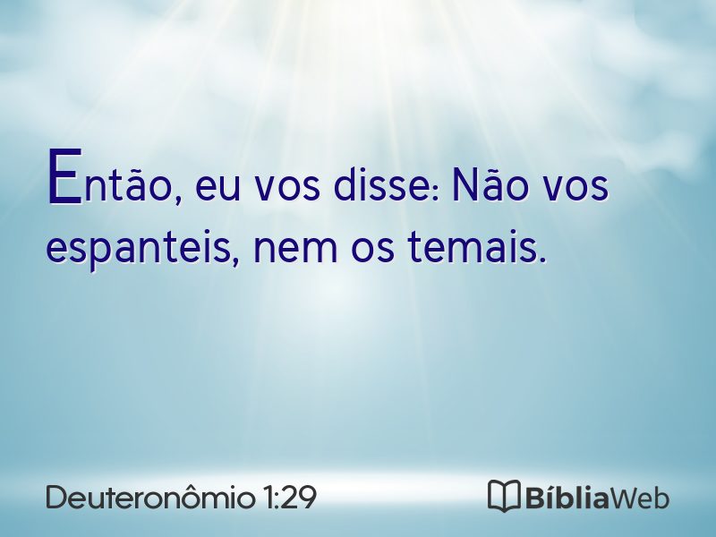 Deuteronômio 1:29 em imagem para compartilhar