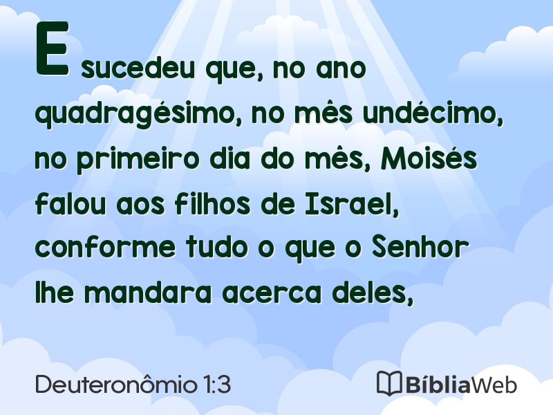 Deuteronômio 1:3 em imagem para compartilhar