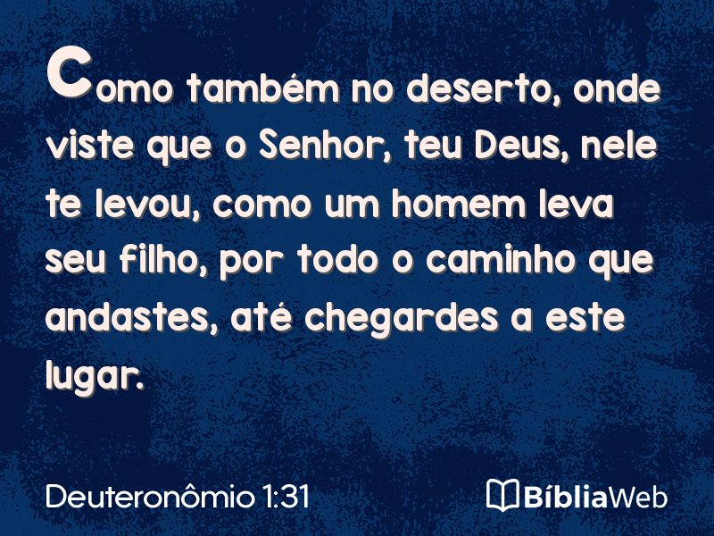 Deuteronômio 1:31 em imagem para compartilhar