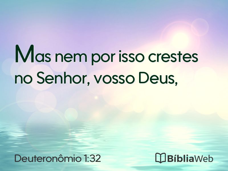 Deuteronômio 1:32 em imagem para compartilhar