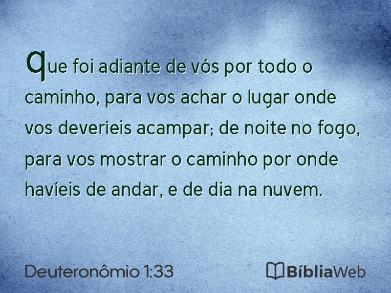 Deuteronômio 1:33 em imagem para compartilhar