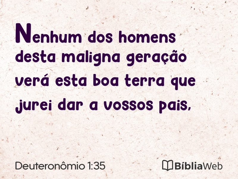 Deuteronômio 1:35 em imagem para compartilhar