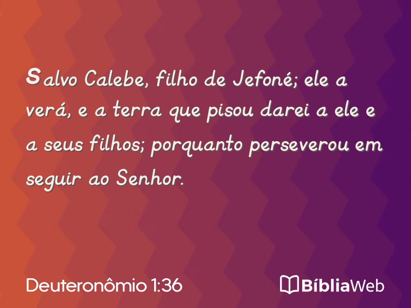Deuteronômio 1:36 em imagem para compartilhar