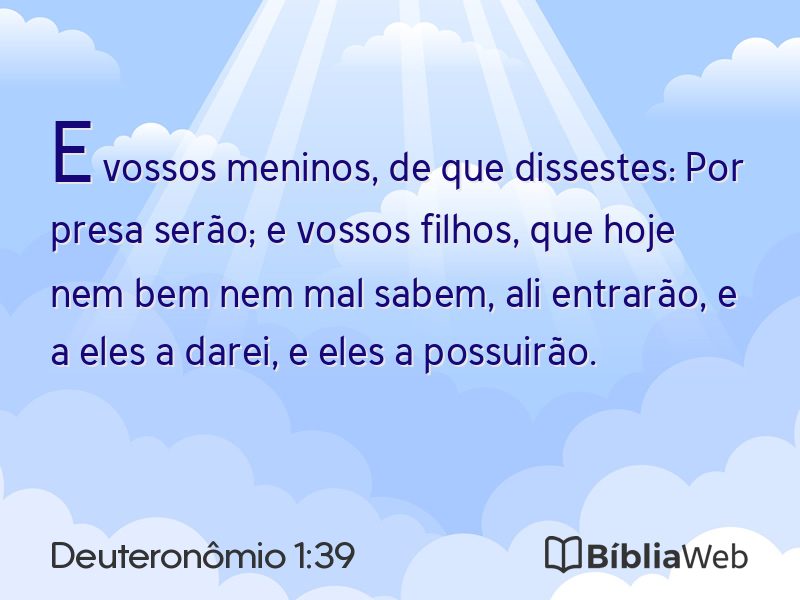 Deuteronômio 1:39 em imagem para compartilhar