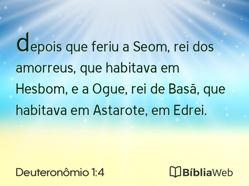 Deuteronômio 1:4 em imagem para compartilhar