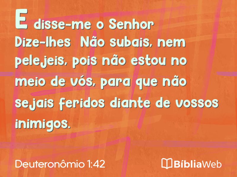 Deuteronômio 1:42 em imagem para compartilhar