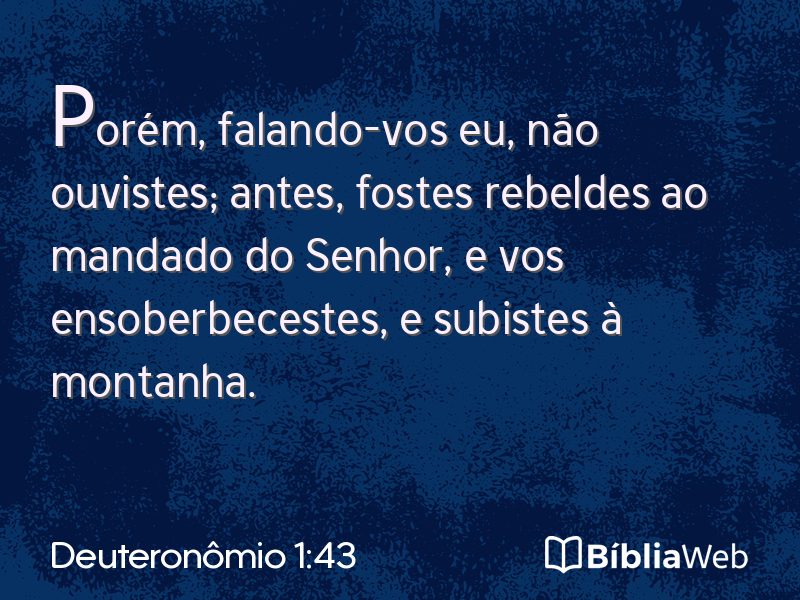 Deuteronômio 1:43 em imagem para compartilhar