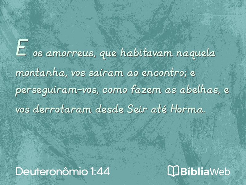 Deuteronômio 1:44 em imagem para compartilhar