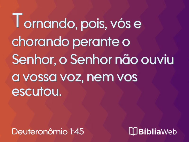 Deuteronômio 1:45 em imagem para compartilhar