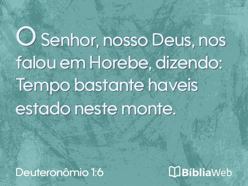 Deuteronômio 1:6 em imagem para compartilhar