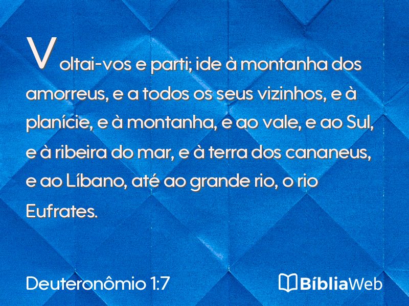 Deuteronômio 1:7 em imagem para compartilhar