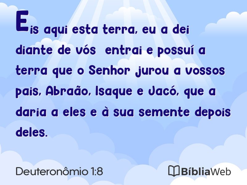 Deuteronômio 1:8 em imagem para compartilhar