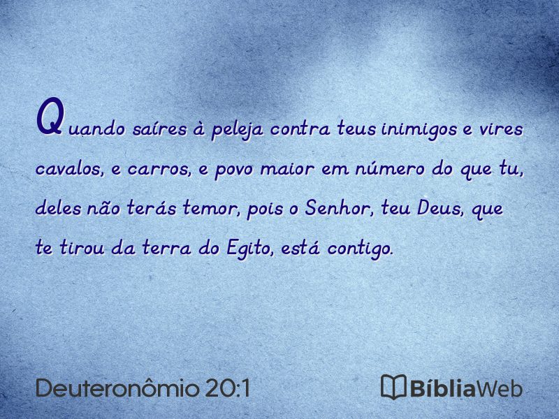 Deuteronômio 20:1 em imagem para compartilhar