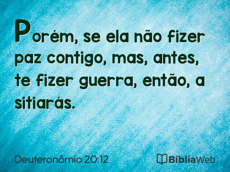 Deuteronômio 20:12 em imagem para compartilhar