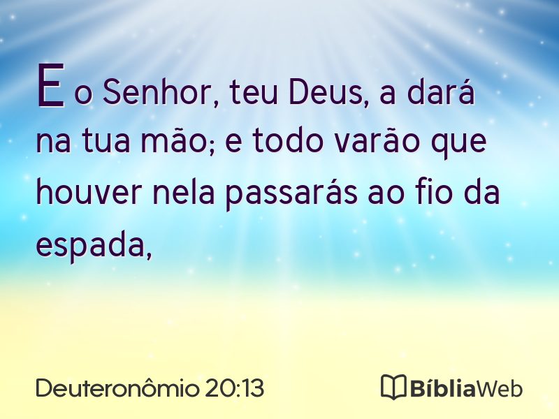 Deuteronômio 20:13 em imagem para compartilhar