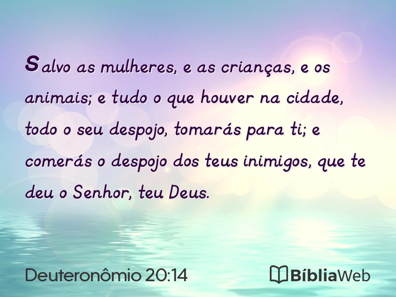 Deuteronômio 20:14 em imagem para compartilhar