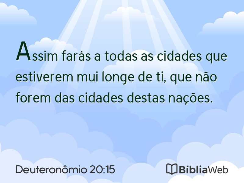 Deuteronômio 20:15 em imagem para compartilhar