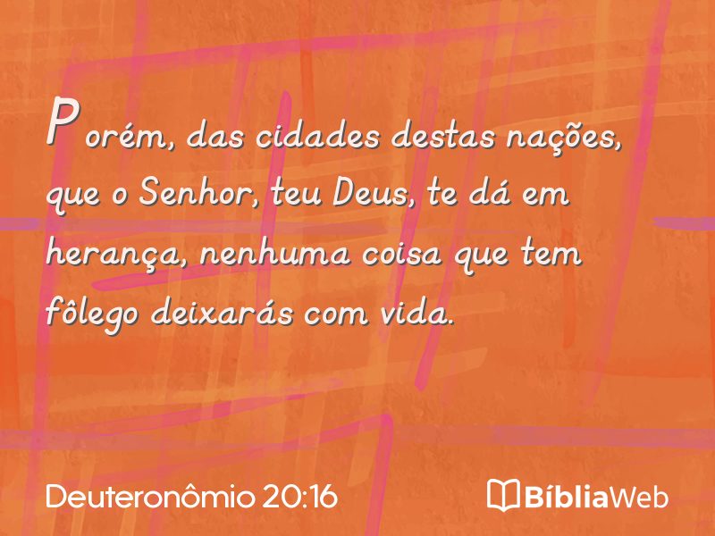 Deuteronômio 20:16 em imagem para compartilhar