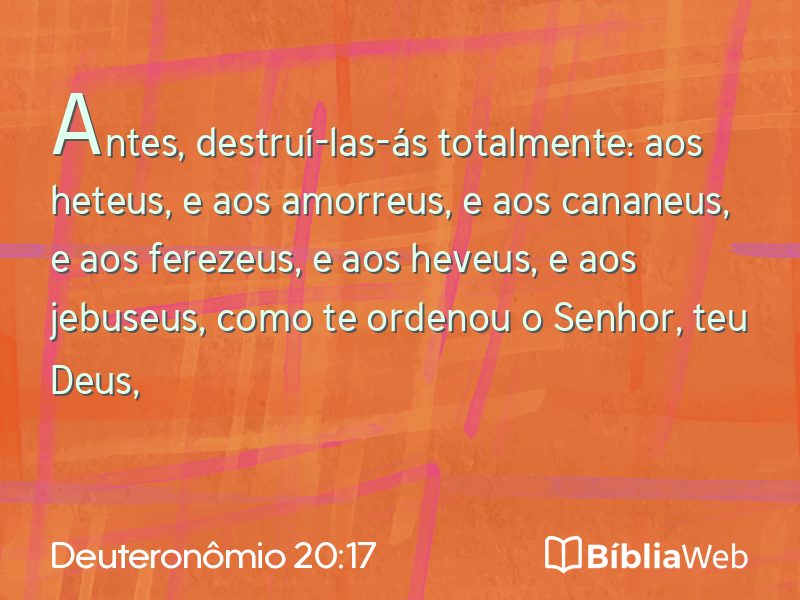 Deuteronômio 20:17 em imagem para compartilhar